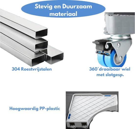W&Z® Wasmachine verhoger met wielen Verhoging voor Wasmachine Vaatwasser Koelkast Vriezer en