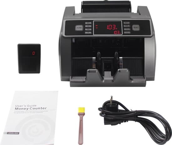 Truskore® Geldtelmachine Biljettelmachine Waardetelling Mix Biljetten 1000 biljetten/minuut 3-voudig valsgelddetectie Optel & batch-functie... - Afbeelding 4