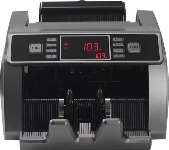 Truskore® Geldtelmachine Biljettelmachine Waardetelling Mix Biljetten 1000 biljetten/minuut 3-voudig valsgelddetectie Optel & batch-functie...