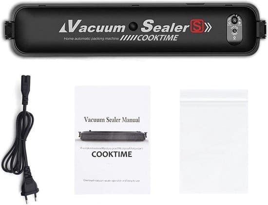 vacumeermachine - vacumeer sealer- met 20 x vaccumzakken - voor groente, fruit, vlees, vis en ander vers voedsel - Zwart - Afbeelding 6