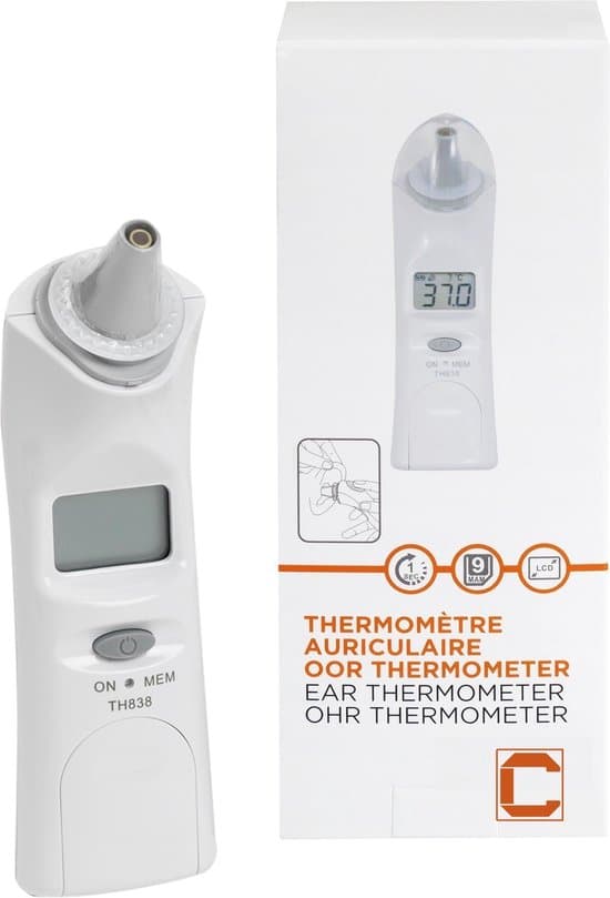 Cresta Care TH838S Infrarood oorthermometer | voor kinderen en volwassenen | snelle meting - Afbeelding 2