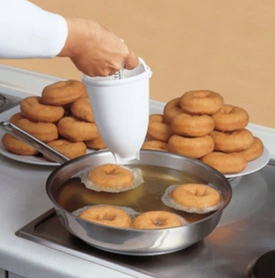 Donutmaker - donutmaker - frituur - donutvormer - kleur: wit - donutperser