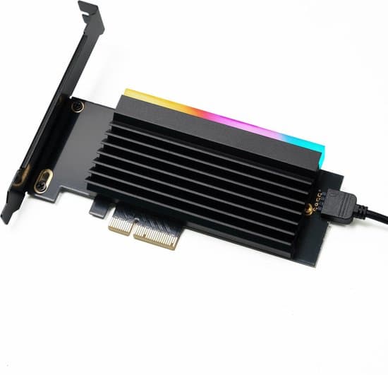 PCI Express card, M.2 NVMe SSD Adapter, ARGB LED, PCIe 4.0x4, 64Gb/s Adapter for M.2 NVME SSD - Afbeelding 4