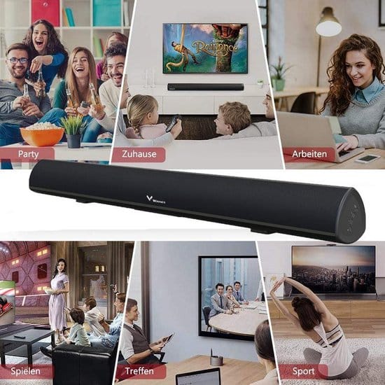 LEADSIGN 100W Soundbar met Subwoofer, Sterke Bass en Surround Geluid LEADSIGN 100W Soundbar met Subwoofer, Sterke Bass en Surround Geluid