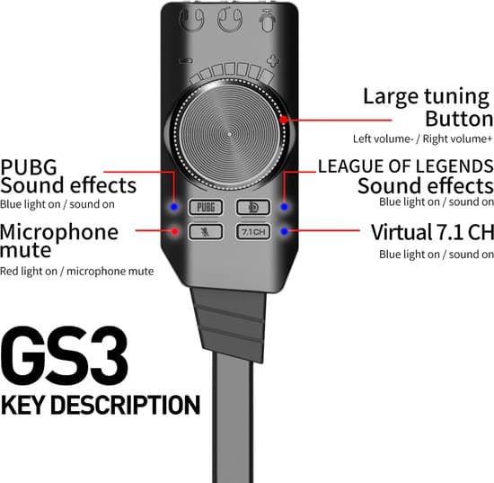 Sounix USB naar Audio Adapter - Externe geluidskaarten - 7.1 Kanaals Usb Sound Card Adapter - Zwart-USB00123 - Afbeelding 4