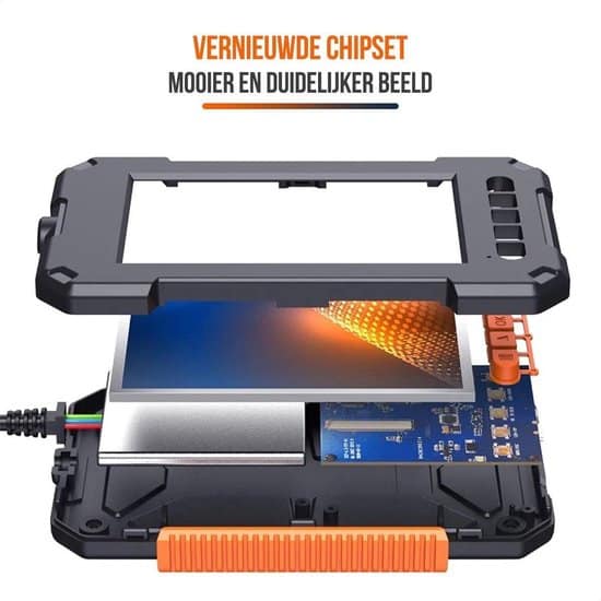 Industriële endoscoop, Dual Head Borescope Inspectiecamera, 1080P, 4,3