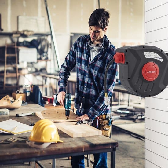 MASKO® Automatische Luchtslang - 20M - Slanghaspel - Grijs