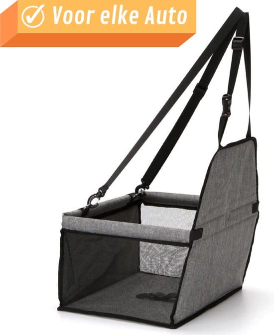 Autostoel Hond Waterdicht - Hondenmand Auto Stevig - Hondenstoel Auto – 44cm x 41cm - Antraciet - Afbeelding 4