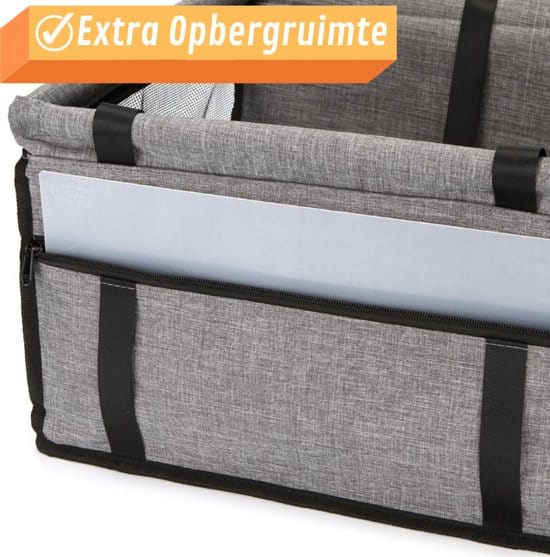 Autostoel Hond Waterdicht - Hondenmand Auto Stevig - Hondenstoel Auto – 44cm x 41cm - Antraciet - Afbeelding 5