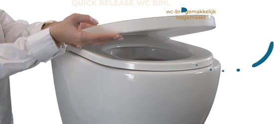 Diamond Line Emma - WC Bril / Toiletbril - met Softclose en Quickrelease Toiletzitting - Wit - Afbeelding 2