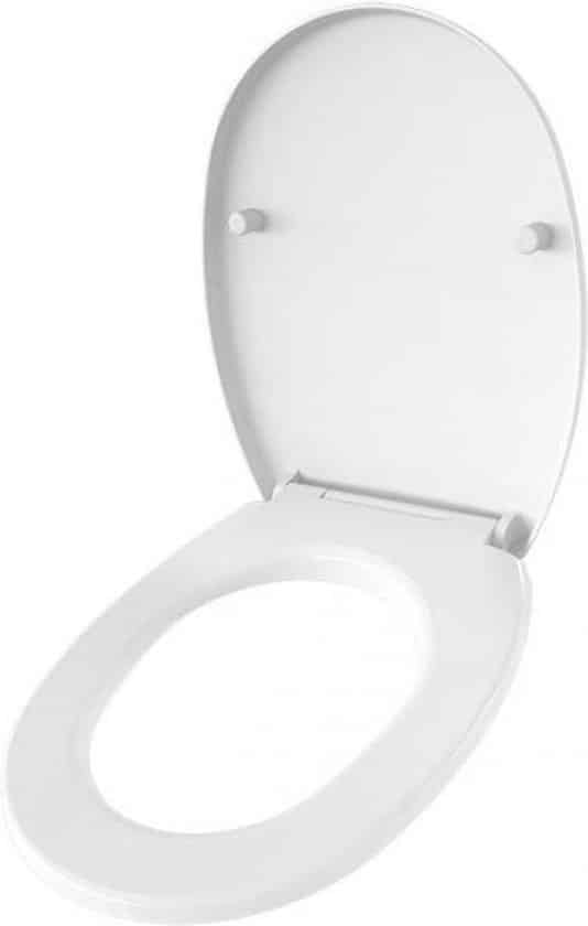 Diamond Line Emma - WC Bril / Toiletbril - met Softclose en Quickrelease Toiletzitting - Wit - Afbeelding 3