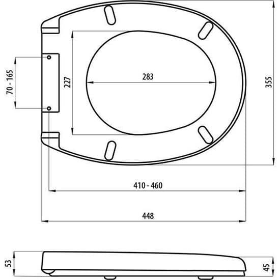 Diamond Line Emma - WC Bril / Toiletbril - met Softclose en Quickrelease Toiletzitting - Wit - Afbeelding 4