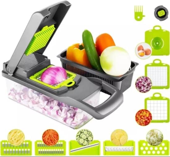 Multifunctionele Groentesnijder - 15-delige Mandoline Snijmachine - RVS messen - Afbeelding 3