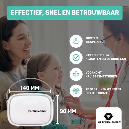 Vulpes HealthCare® Aerosoltoestel - Ultrasone Vernevelaar Inhalator – Inhalatieapparaat voor Kinderen, Volwassenen en Baby’s – oneindige modus -... - Afbeelding 5