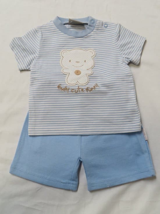 Wiplala - Baby pakje - Jongens ensemble - Streepje blauw / wit - 3 maand 62