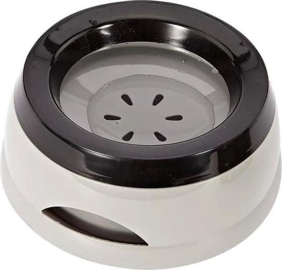 Drinkbak - Waterbak - Anti lek - Anti Knoei - Onderweg - Anti Slobberen - Honden - Katten - Huisdieren - Zwart - Grijs - 19 x 15 x 8 cm