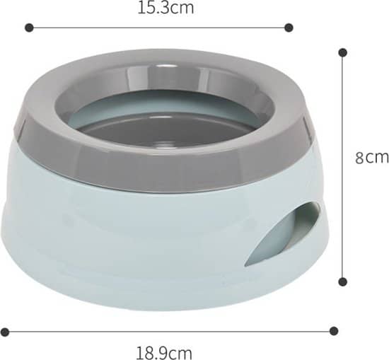 JU&MP Drinkbak Hond - Waterbak - Hond - Anti Knoei - Blauw - Afbeelding 6