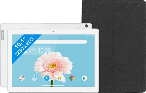 Lenovo Tab M10 2GB 32GB Wifi Wit + Lenovo Book Case Zwart