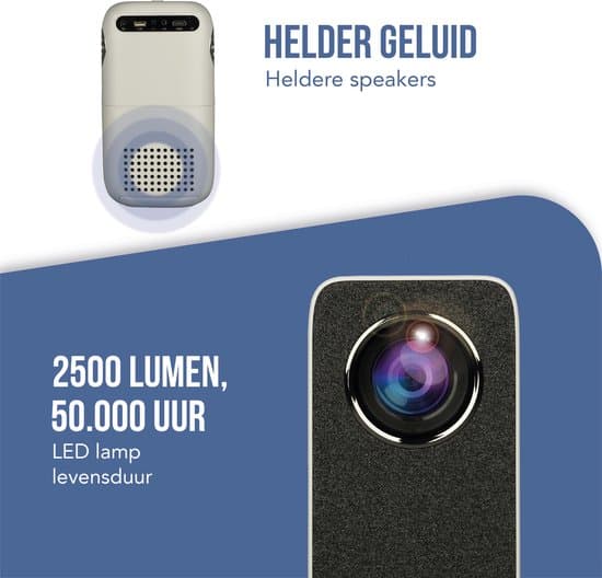 Salora 45BHM2550 - Beamer - 720p - LED - 200 ANSI Lumens - Wit - Afbeelding 3