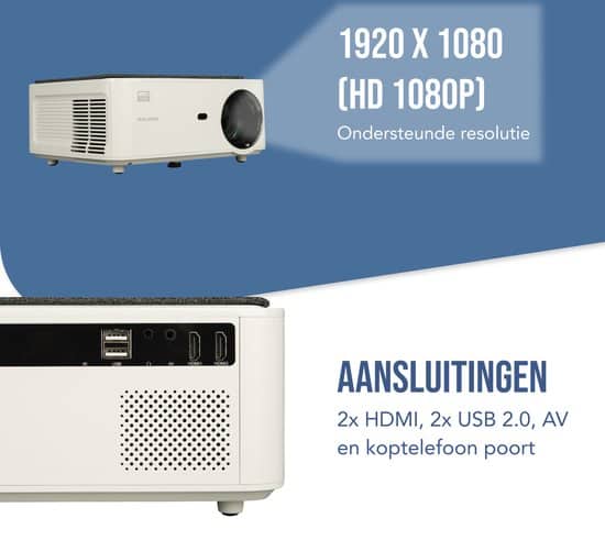Salora 51BFM3850 - Beamer - Projector - 320 ANSI lumens - LED 1920x1080 - Wit - Afbeelding 2