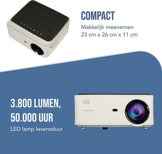 Salora 51BFM3850 - Beamer - Projector - 320 ANSI lumens - LED 1920x1080 - Wit - Afbeelding 3