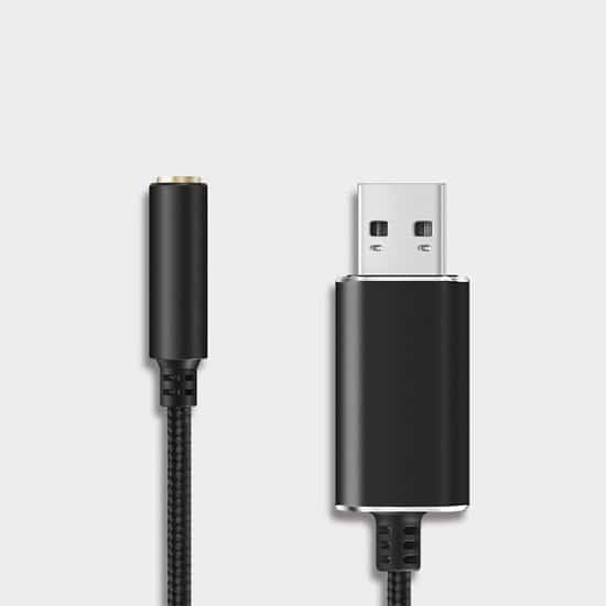 USB naar 3.5mm Audio Adapter - CTIA - Externe geluidskaart - Plug & play - Audio 3.5MM jack - 1 meter kabel - geschikt voor PS4, PC, Laptop,... - Afbeelding 2