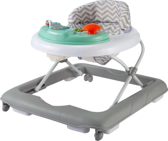 COSTWAY 6-in-1 Loophulp, Loopwagen met Verstelbare Hoogte en Snelheid, Inklapbaar, Babywalker met Vliegtuigmotief, Afneembaar Muziekdoosje en Eetplateau, Geschikt voor Baby's vanaf 6 Maanden, Blauw