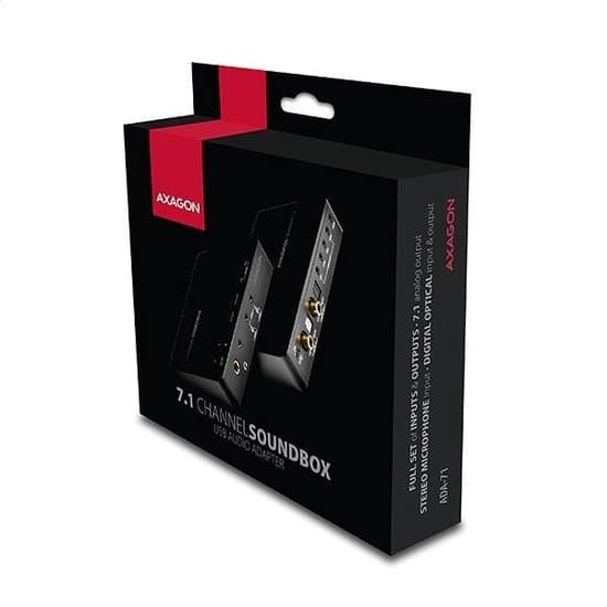 AXAGON ADA-71, USB2.0 - 7.1 audio SOUNDbox, SPDIF - Afbeelding 5