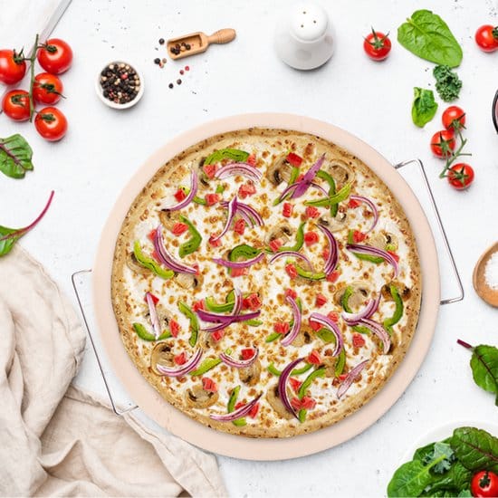 MaxxHome Pizzasteen - BBQ steen - Pizzasteen voor de lekkerste bereiding van een pizza op jouw barbecue of in de oven - Pizza steen rond - Medium... - Afbeelding 5