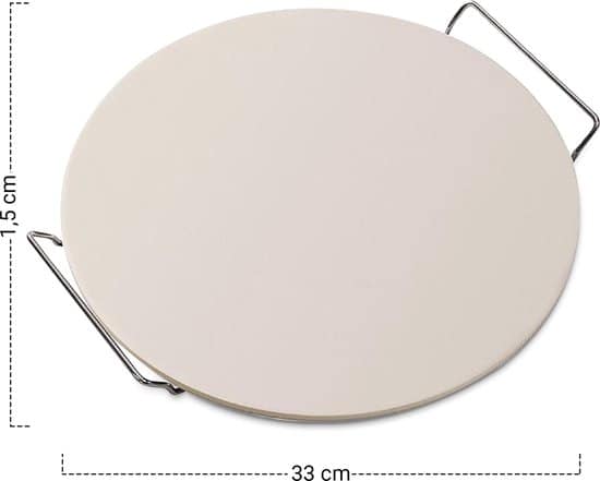 MaxxHome Pizzasteen - BBQ steen - Pizzasteen voor de lekkerste bereiding van een pizza op jouw barbecue of in de oven - Pizza steen rond - Medium... - Afbeelding 6