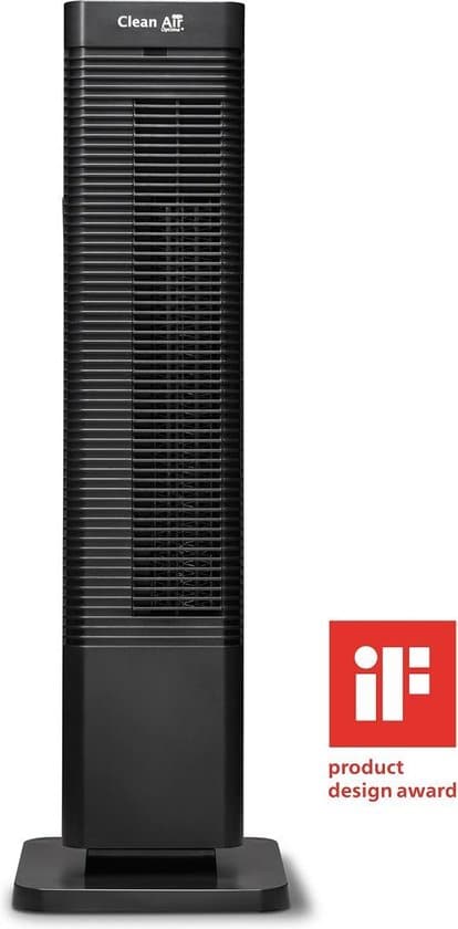 Clean Air Optima® CA-904G - 2in1 Design Ventilator Elektrische Kachel - Verwarmen En Koelen Stoffilter Draaicirkel Oscillatie 80o Digitale Thermostaat Instelbaar 15 35c