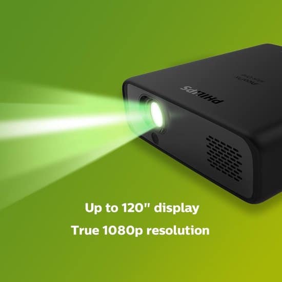 Philips Picopix MAX ONE PPX520 - Full HD Mini Beamer - Ingebouwde Accu tot 5 uur - USB-C HDMI - USB - Afbeelding 5