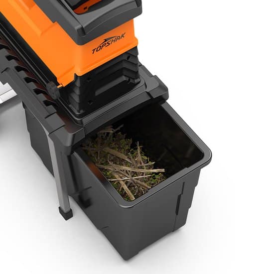 TOPSHAK Hakselaar - Electrisch Versnipperaar - Omkeer Functie - 2800W - Max. Ø45mm - 90dB - met wielen, Duwstok en 55L Opvangbak - voor Heggen... - Afbeelding 3