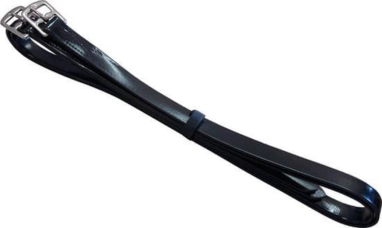 Biothane - stijgbeugelriemen - zwart -1.50m - Afbeelding 2