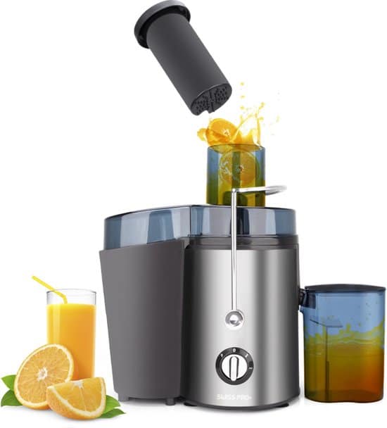 Swiss Pro+ - sapcentrifuge - voor groente en fruit - juicer - juice extractor - rvs - SP-PEJ1000 - 2022 Model
