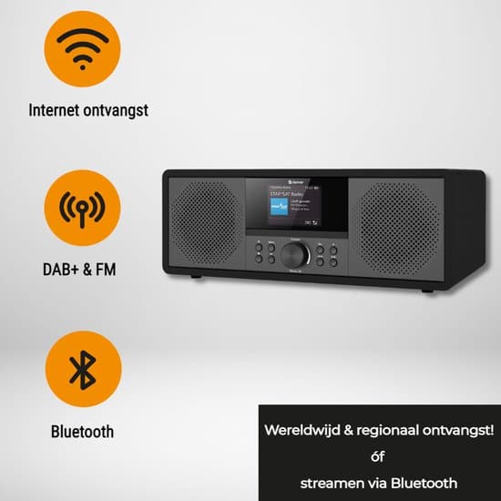 Denver Internetradio - DAB Radio - FM Radio - CD Speler - Bluetooth ...