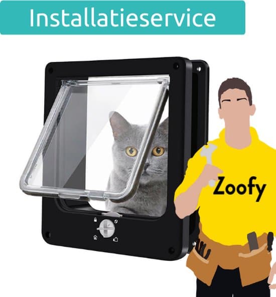 Plaatsen kattenluik Door Zoofy in samenwerking met Installatieafspraak gepland
