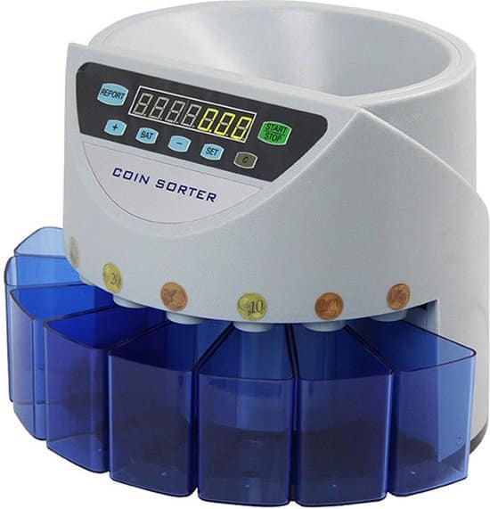 Truskore® - Geldtelmachine - Munttelmachine - Grijs - Muntsorteerder - Incl. Grats Opberg- en Stofhoes - Coin counting G9002 - Afbeelding 2