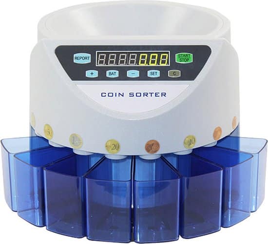Truskore® - Geldtelmachine - Munttelmachine - Grijs - Muntsorteerder - Incl. Grats Opberg- en Stofhoes - Coin counting G9002