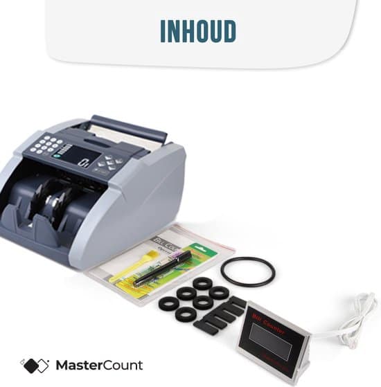 MasterCount - Geldtelmachine - 3362KT - Biljettelmachine – 3-Voudige Valsgelddetectie - Meerdere Valuta's - Geldteller - Geldtelmachine - Geld teller - Afbeelding 6