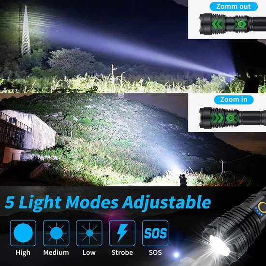 Anker Bolder LC40 Zaklamp, oplaadbaar, led-zaklamp, extreem helder, 400 lumen, c Anker Bolder LC40 Zaklamp, oplaadbaar, led-zaklamp, extreem helder, 400 lumen, c