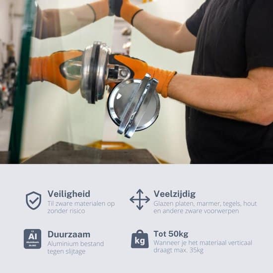 Zuignap Vacuüm Lifter Dubbele Vergrendeling Glas T... - Vicedeal