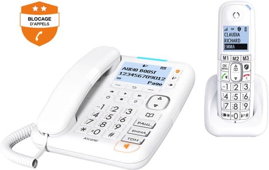 Alcatel XL785 Combo Senioren vaste en draadloze telefoon met extra grote toetsen en antwoordapparaat - Afbeelding 2