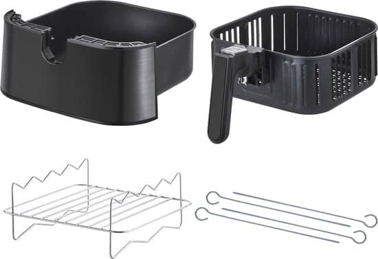 Inventum GF500HLDB - Airfryer - Heteluchtfriteuse - Inhoud 5 liter - Zwart/RVS - Afbeelding 5