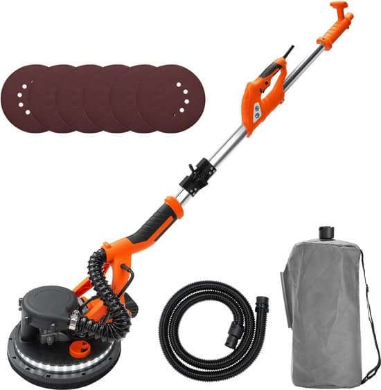 Monzana Schuurmachine – 12xØ 225mm Schuurpapier – Zuigzak 80 LED´s - Afbeelding 6