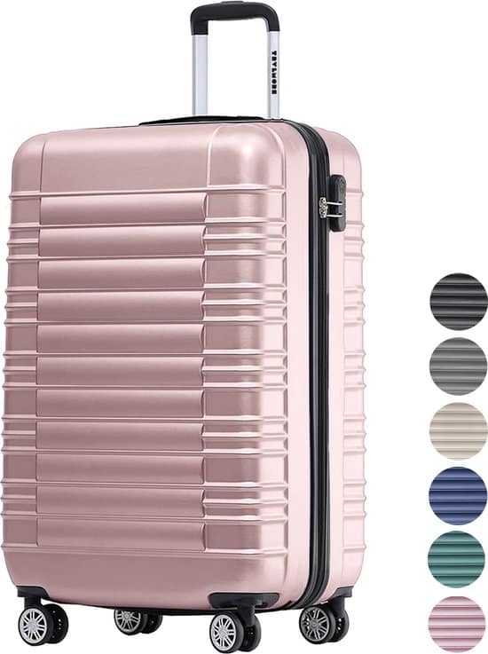 TRVLMORE Koffer - Handbagage - 54x36x20cm - 38L - Roségoud