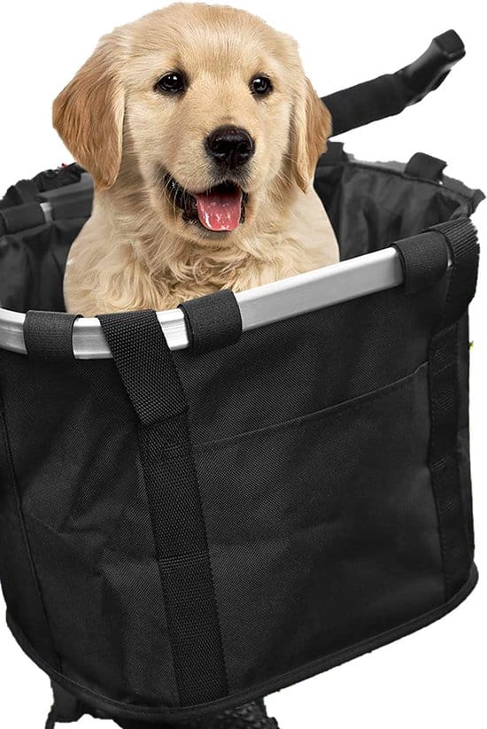 Fietsmand voor Hond Voorop - Zwart - Mand voorop Fiets - Fietsmand Hond Voorop - Hondenfietsmand - Afbeelding 3