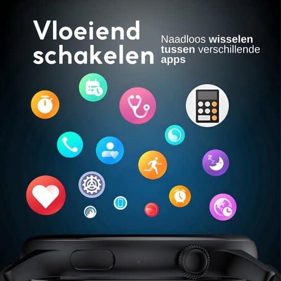 GØDLY® Amoled Smartwatch 46MM - Smartwatch Heren - Smartwatch Dames - Horloge – HD - Stappenteller - Kcal Teller - Slaapmeter - Hartslagmeter -... - Afbeelding 4