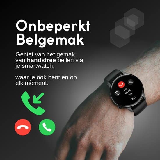 GØDLY® Amoled Smartwatch 46MM - Smartwatch Heren - Smartwatch Dames - Horloge – HD - Stappenteller - Kcal Teller - Slaapmeter - Hartslagmeter -... - Afbeelding 6