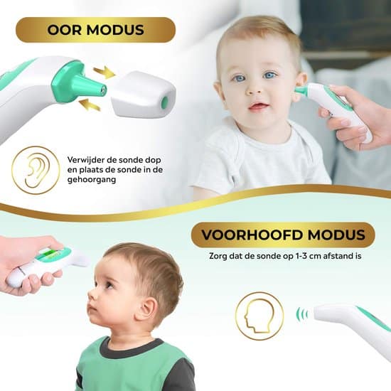 MostEssential Premium Koortsthermometer - Oorthermometer - Infrarood Thermometer - Thermometer Voorhoofd - Thermometer Lichaam - Koortsthermometer... - Afbeelding 3